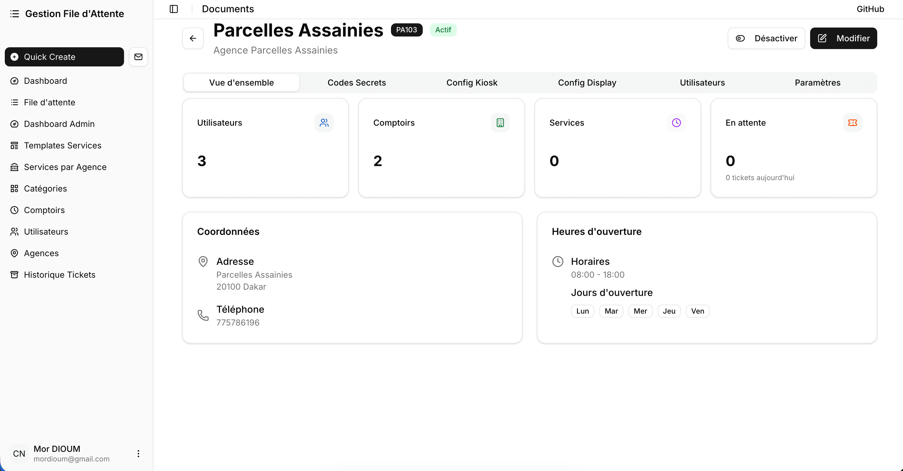 Gestion détaillée d'agence